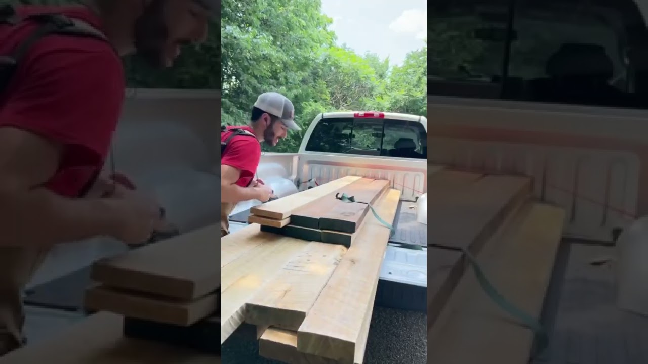 I bet you&rsquo;ve been loading lumber wrong. Here&rsquo;s the best way #shorts #woodwork #carpenter #diy #hack