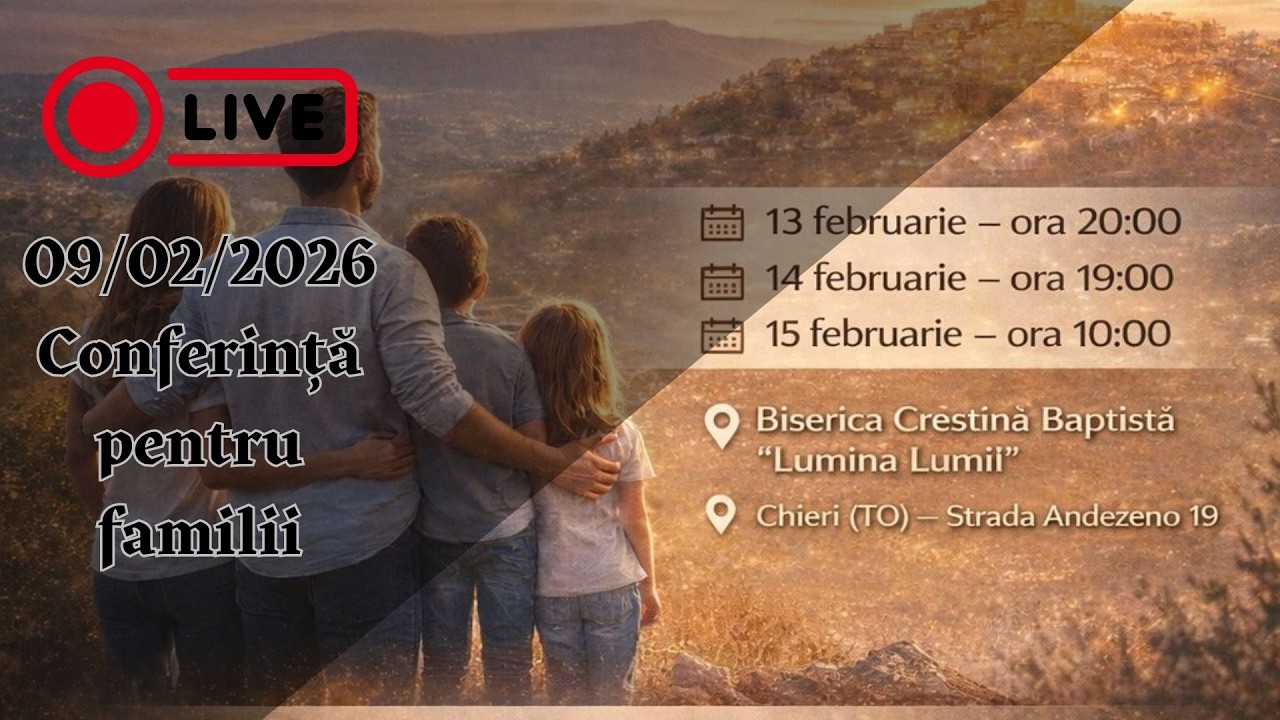 Conferință pentru familii - Biserica Lumina Lumii Chieri - 15/02/2026