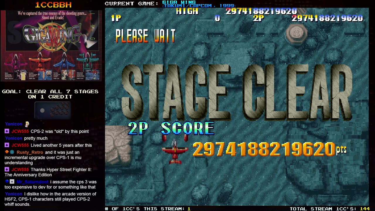 1CCBBH - 146. Giga Wing (1 Credit Clear)