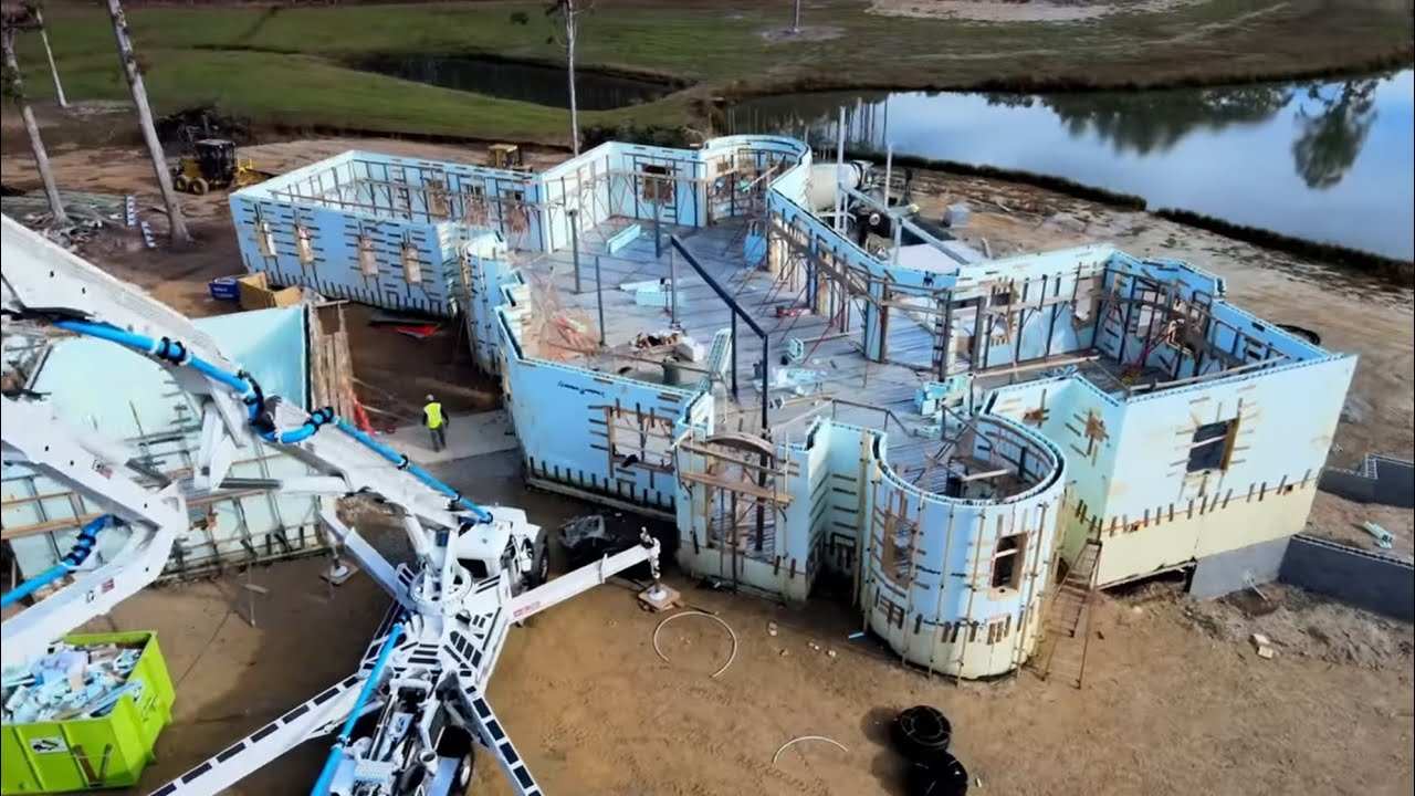 ICF Castle Main Floor Takes Shape in MASSIVE Concrete Pour!