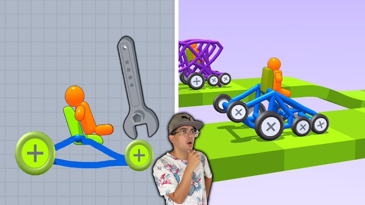 TUDO O QUE EU DESENHAR VIRA UM CARRO MALUCO DO BONECO PALITO! - Draw & Break It! (jogos de celular)