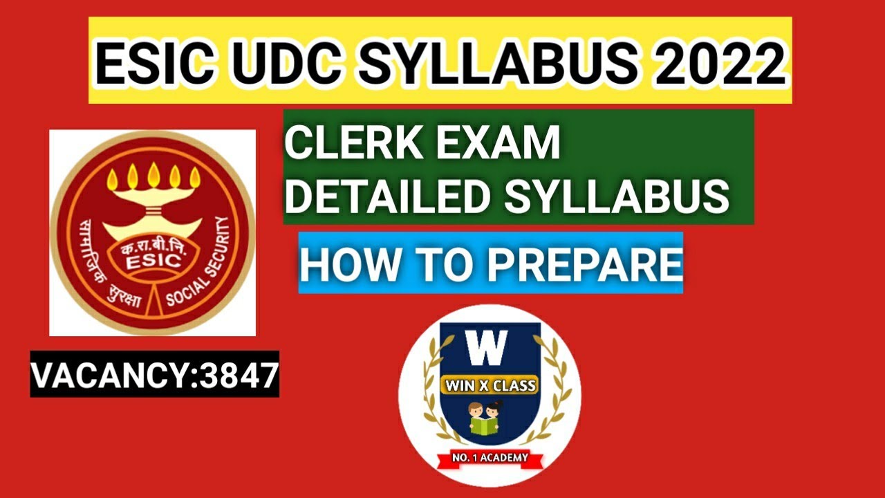 ESIC UDC SYLLABUS 2022/upper division clerk detailed syllabus/how to prepare/study tips in tamil