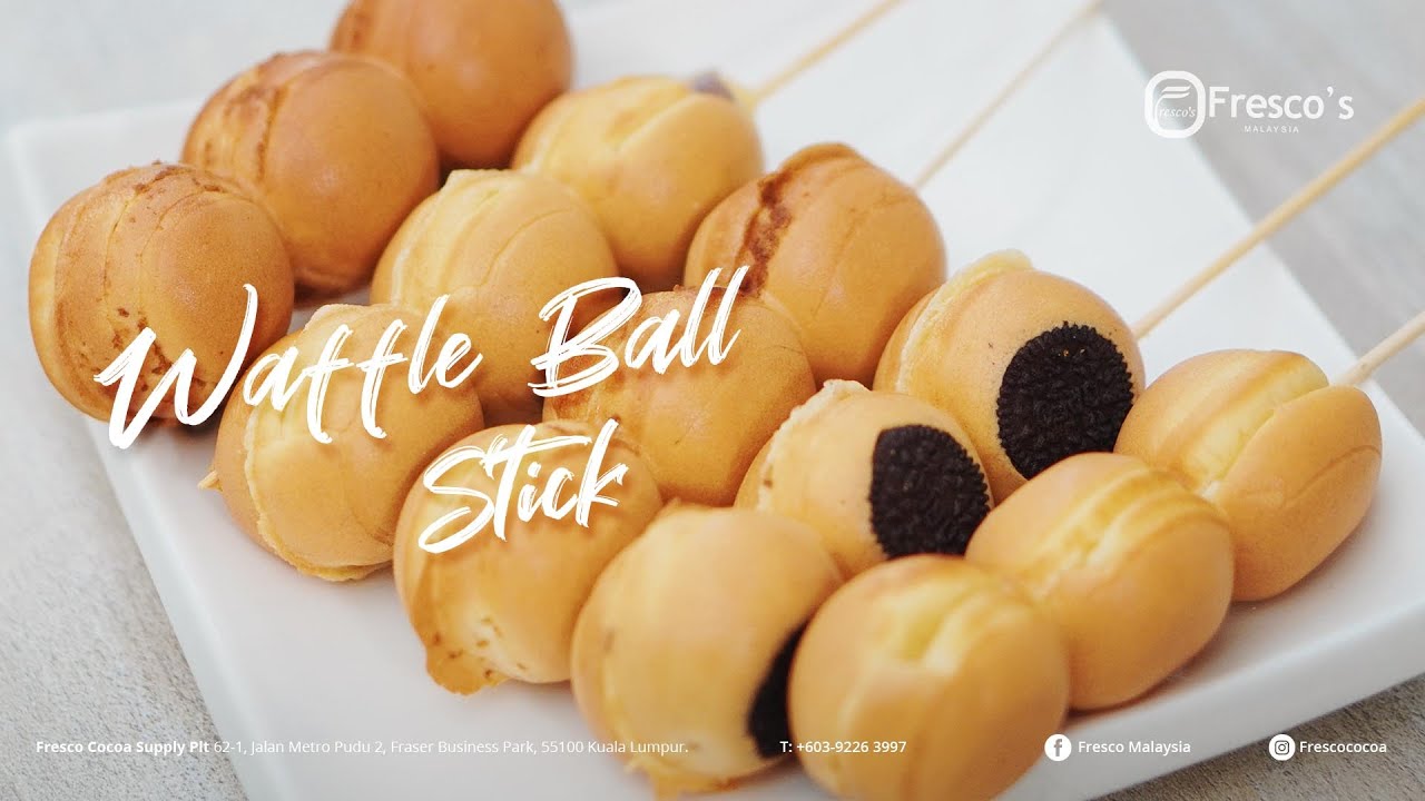 Waffle Ball Stick Waffle Round Shape Malaysia