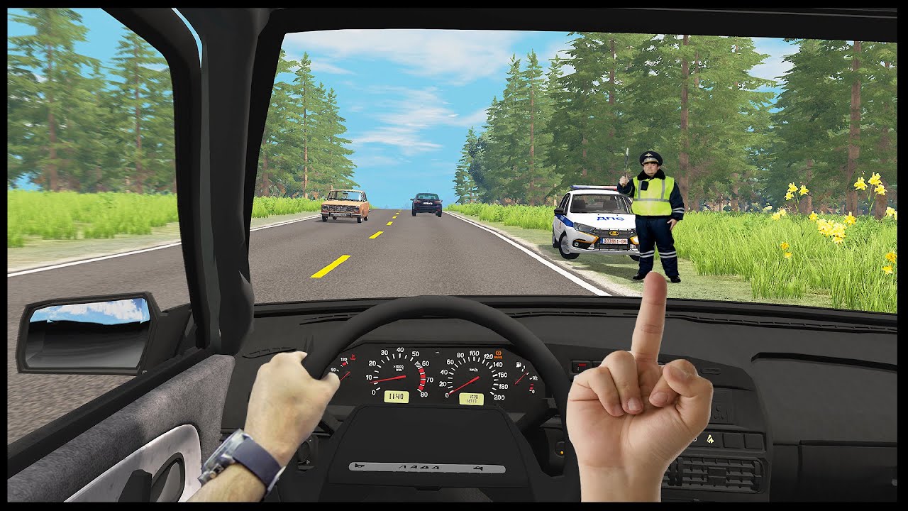 ПРОИГНОРИРОВАЛ СОТРУДНИКА ДПС! - BeamNg Drive