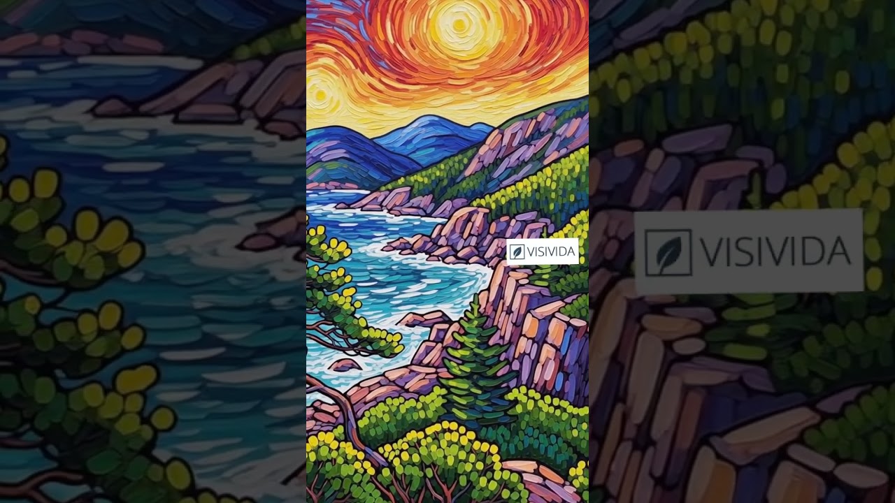 Acadia National Park in Motion 🎨🌊 | Visivida Travel Art Series