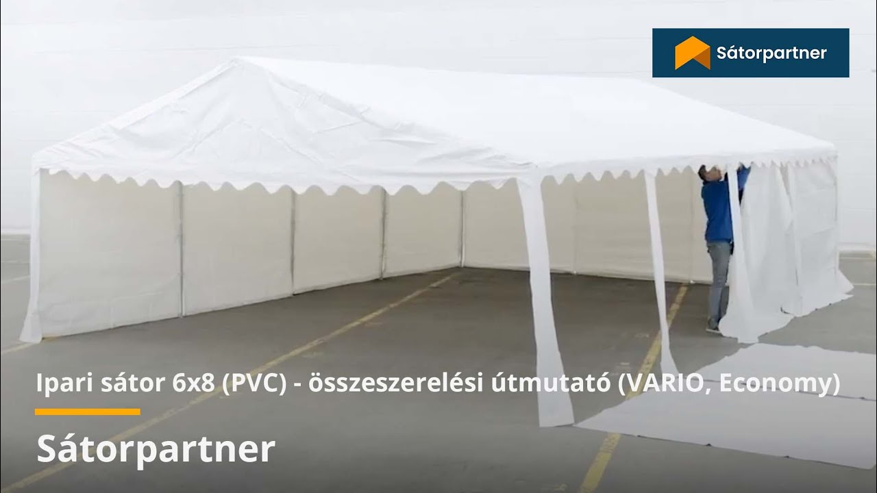Ipari sátor 6x8 (PVC) - összeszerelési útmutató (VARIO, Economy) | Sátorpartner