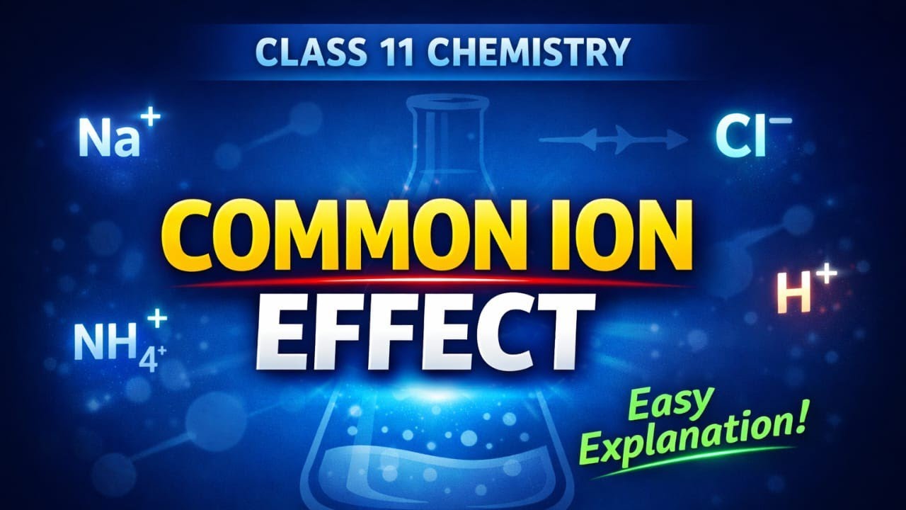 ISC Chemistry Class 11: Common Ion Effect