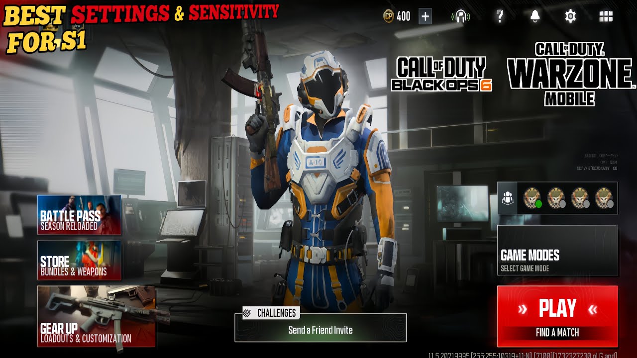 WARZONE MOBILE BEST SEASON 1 SETTING & SENSITIVITY