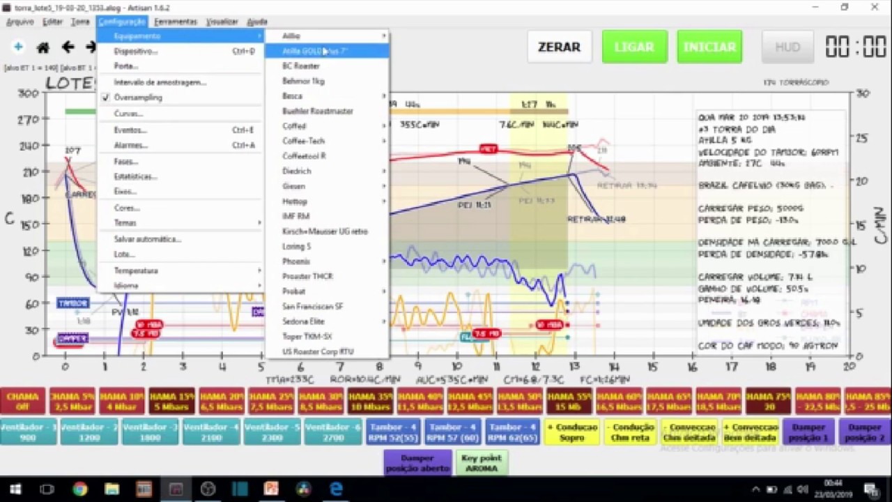 Vídeo sobre software de torra para torrar cafés com consistência
