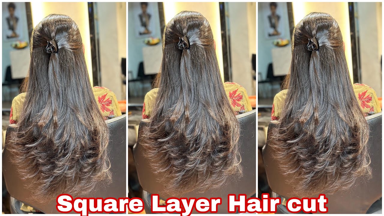 How to: Square Layer Hair cut केसें करे/ easy way/step by step/for beginners/bottom Step with layer/