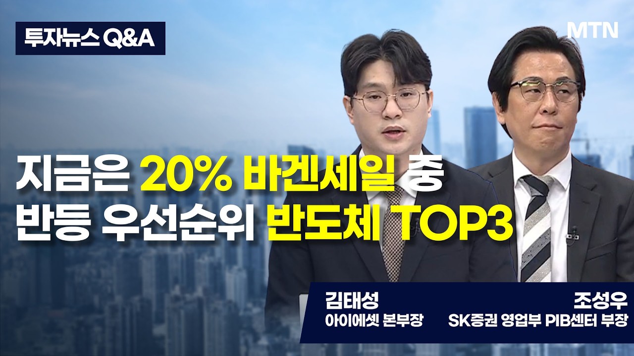 [투자뉴스 Q&A] 지금은 20% 바겐세일 중 반등 우선순위 반도체 TOP3 / 머니투데이방송 (증시, 증권)