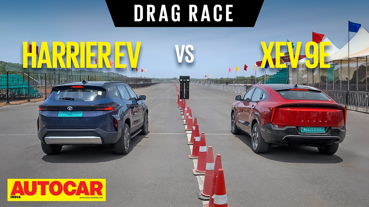 Drag Race: Tata Harrier EV vs Mahindra XEV 9e - Silent knights | Autocar India