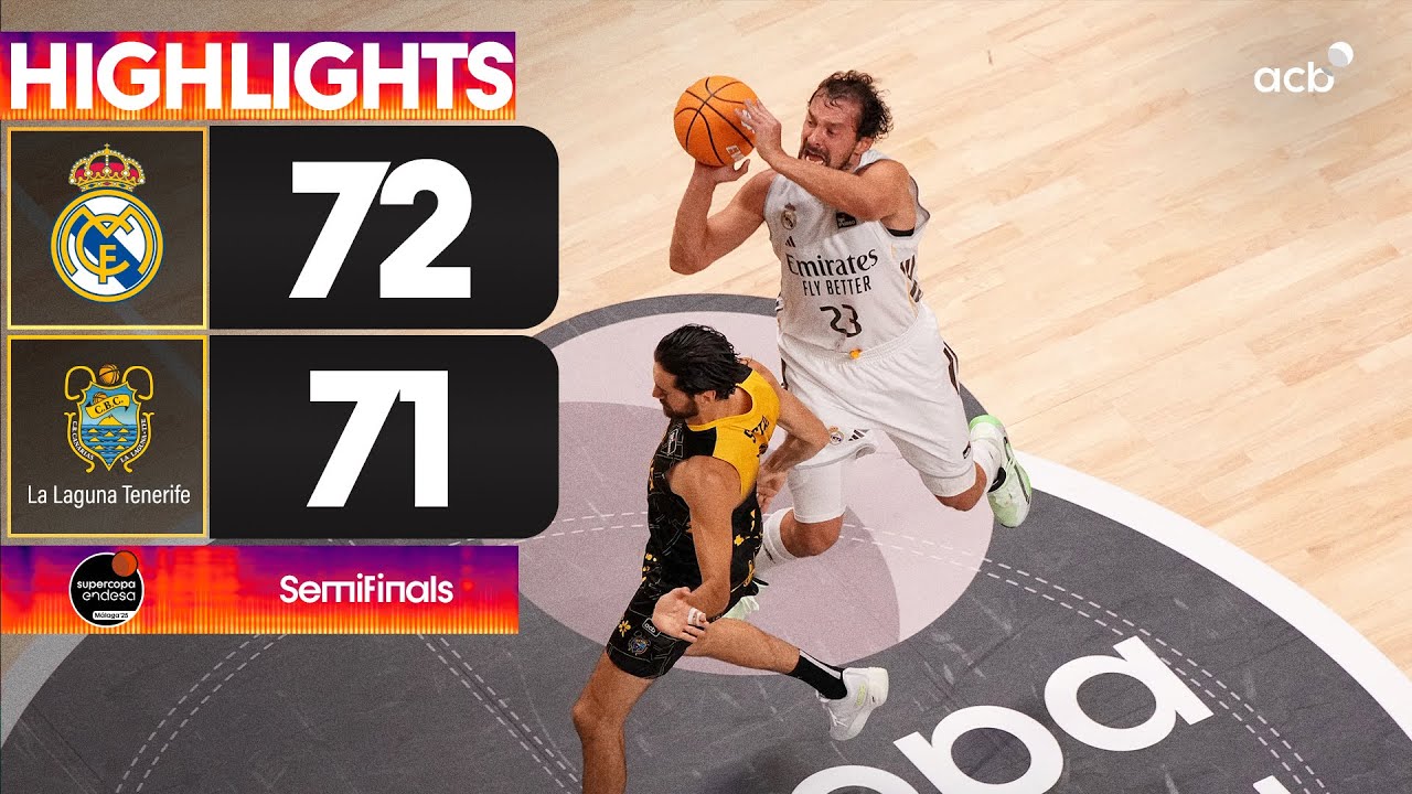 Real Madrid - La Laguna Tenerife (72-71) HIGHLIGHTS | Supercopa Endesa 2025
