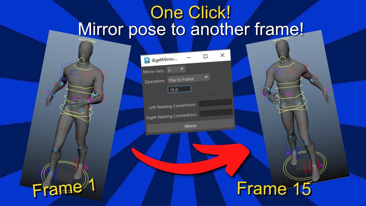Mirror Controllers tool (Python Script) for Maya