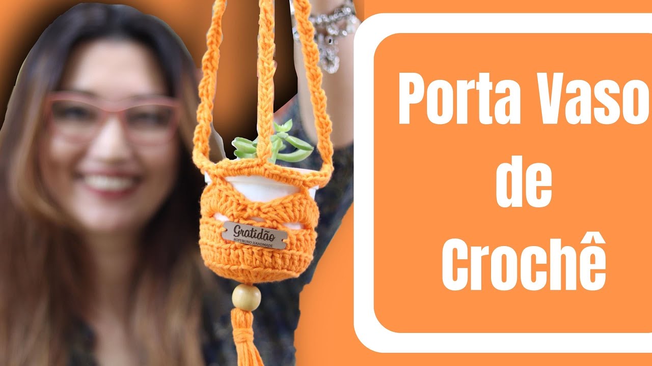 Porta vaso de crochê - muito fácil