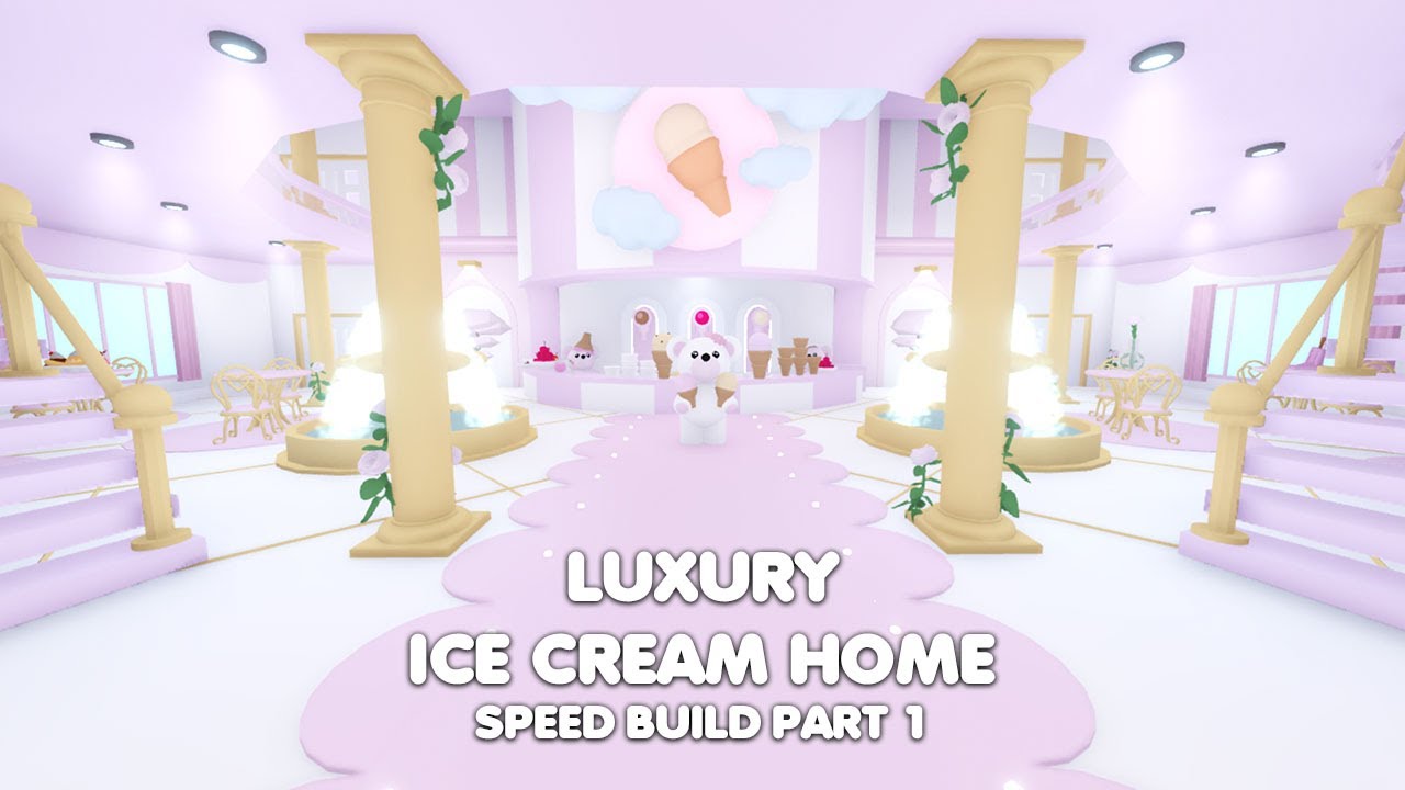 NEW LUXURY Ice cream House SPEED BUILD in Adopt me!