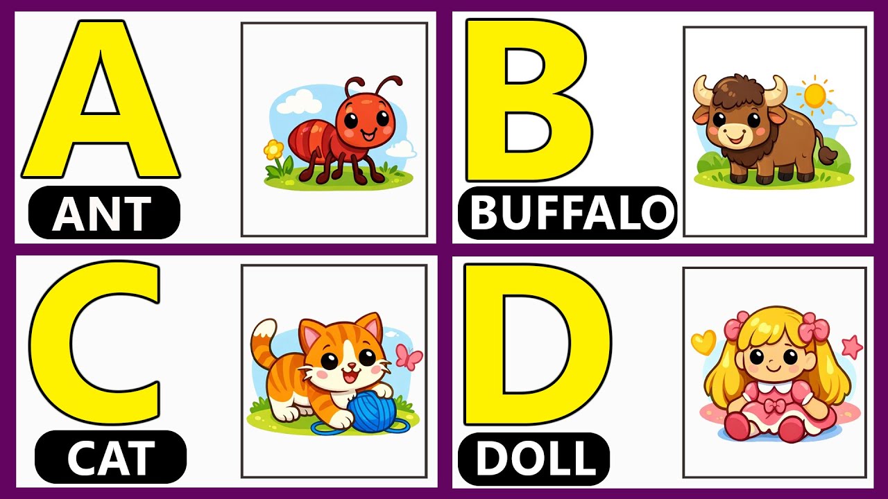 A to Z Alphabet Words for Kids | Learn ABC with Pictures | Preschool Learning @Khoshiofficial