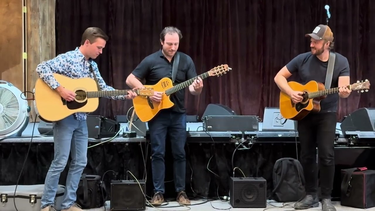 Parker, Brooks and Joe playing “I Will See You In My Dreams” at Pete Huttlinger Guitar Camp