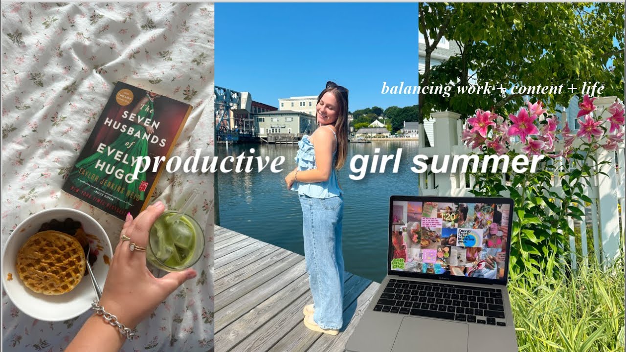summer diaries ☀️ | balancing work + content, beach days, what I'm reading! *spend the week w me*