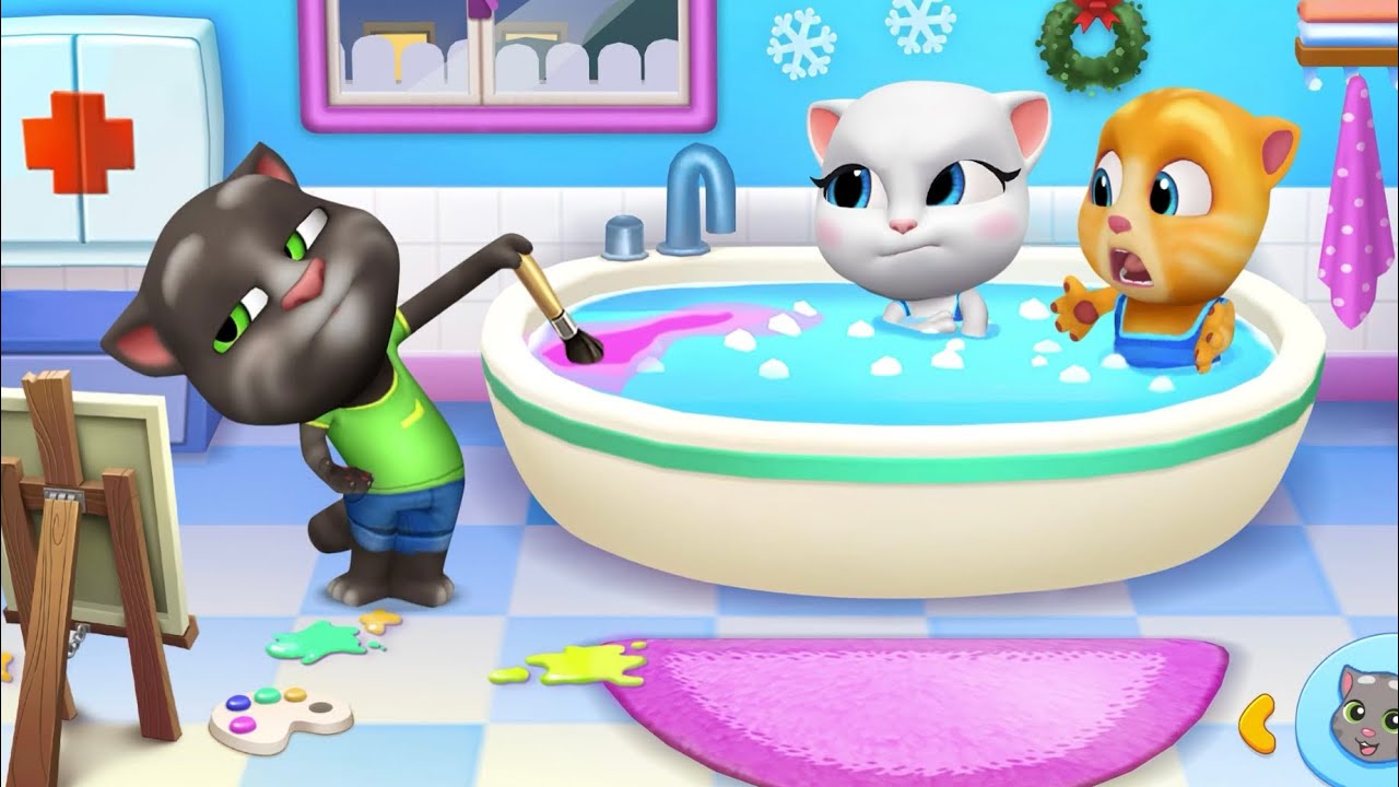 My Talking Tom Friends (iOS, Android) Gameplay Walkthrough (Outfit7) - HD | Mini Games