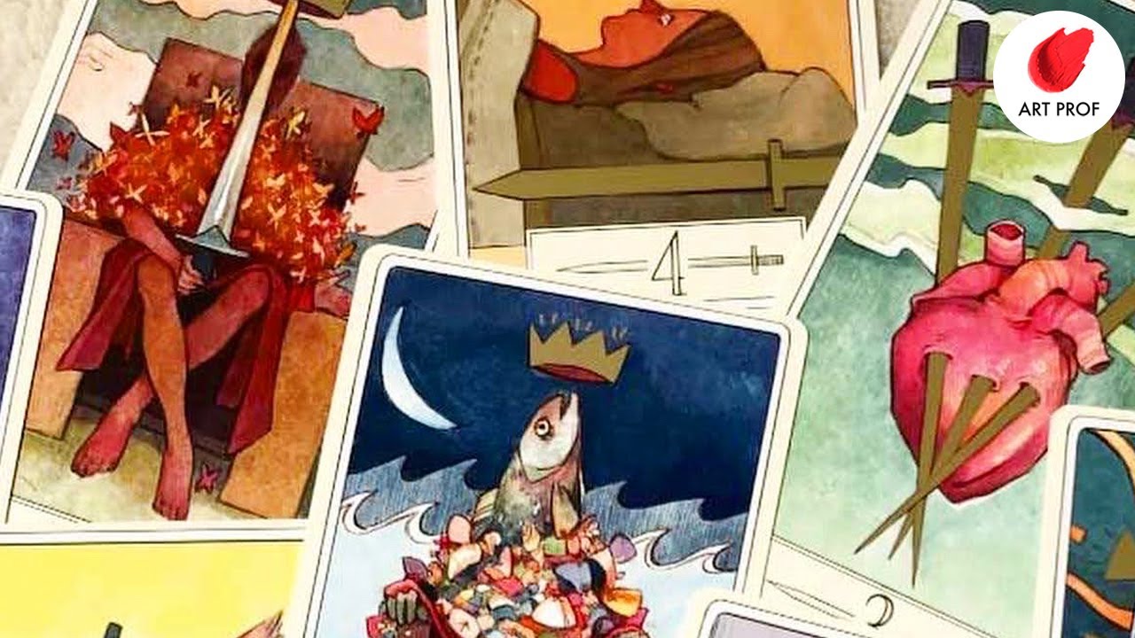 My Tarot Card Deck Project: Entire Painting & Sketching Process