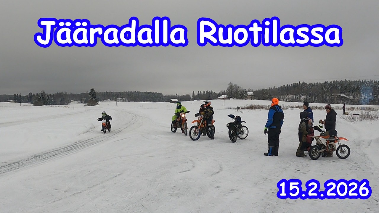 Jäärata-ajoa Ruotilassa 15.2.2026