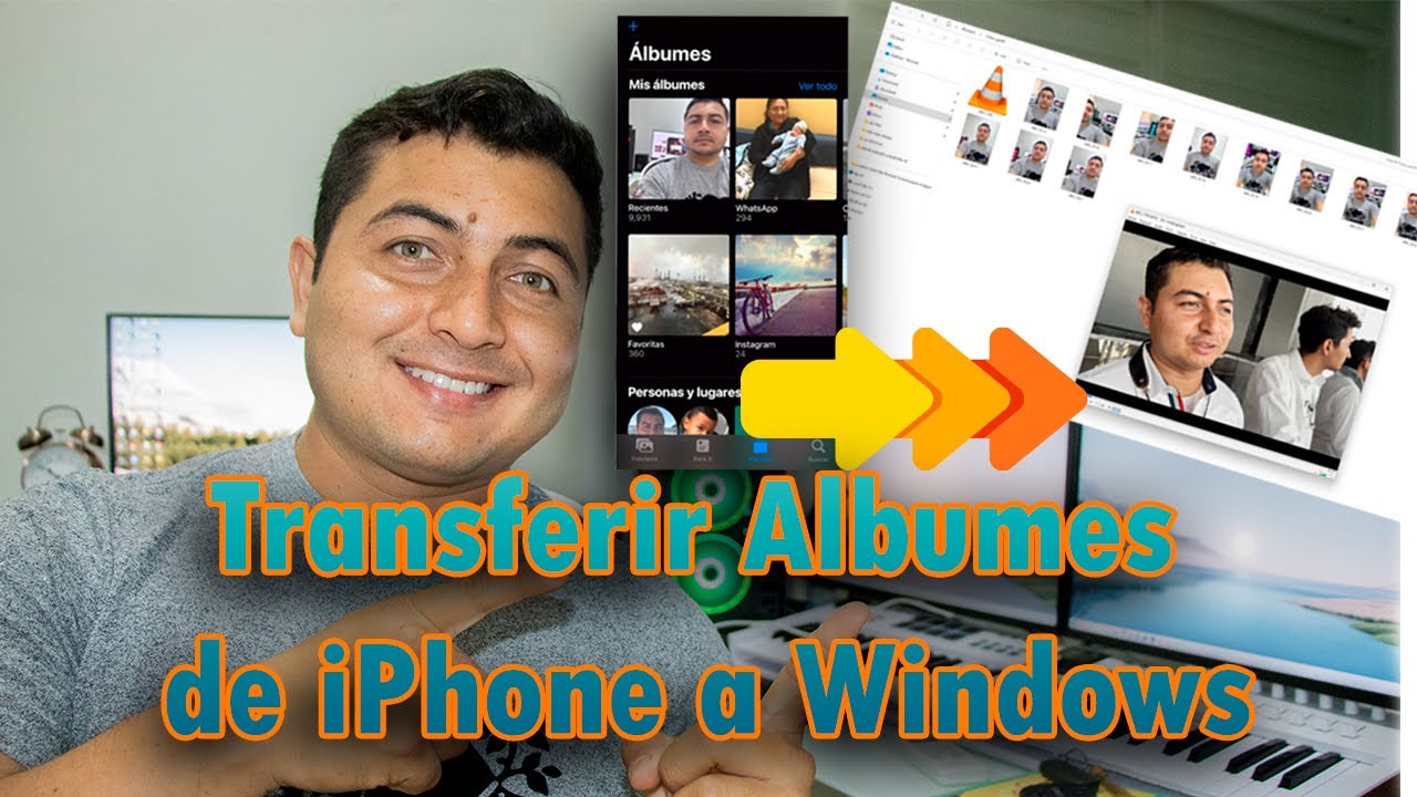 Transferir Albumes de fotos y videos de un iPhone a PC windows muy fácil !!