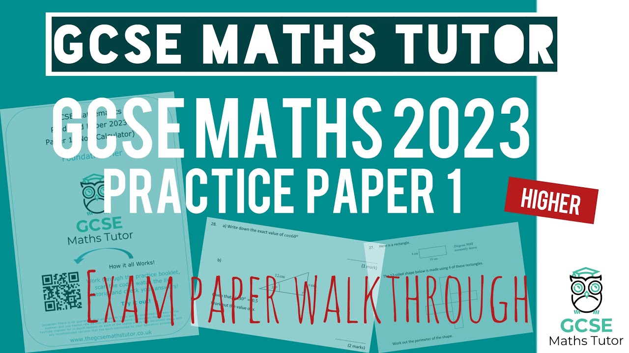 GCSE Maths Predicted Paper 1 Friday 19th May 2023 | Higher | Exam Walkthrough | Edexcel AQA