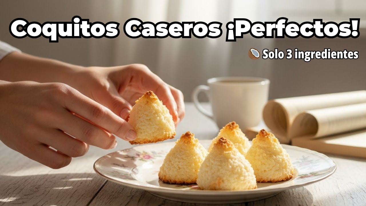 Coquitos Caseros con Solo 3 Ingredientes 🥥 | Receta F&aacute;cil y Crujiente