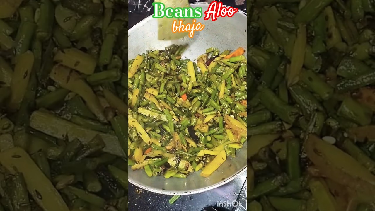 ଆଳୁ ବୀନ ଭଜା/Aloo beans bhaja Recipe