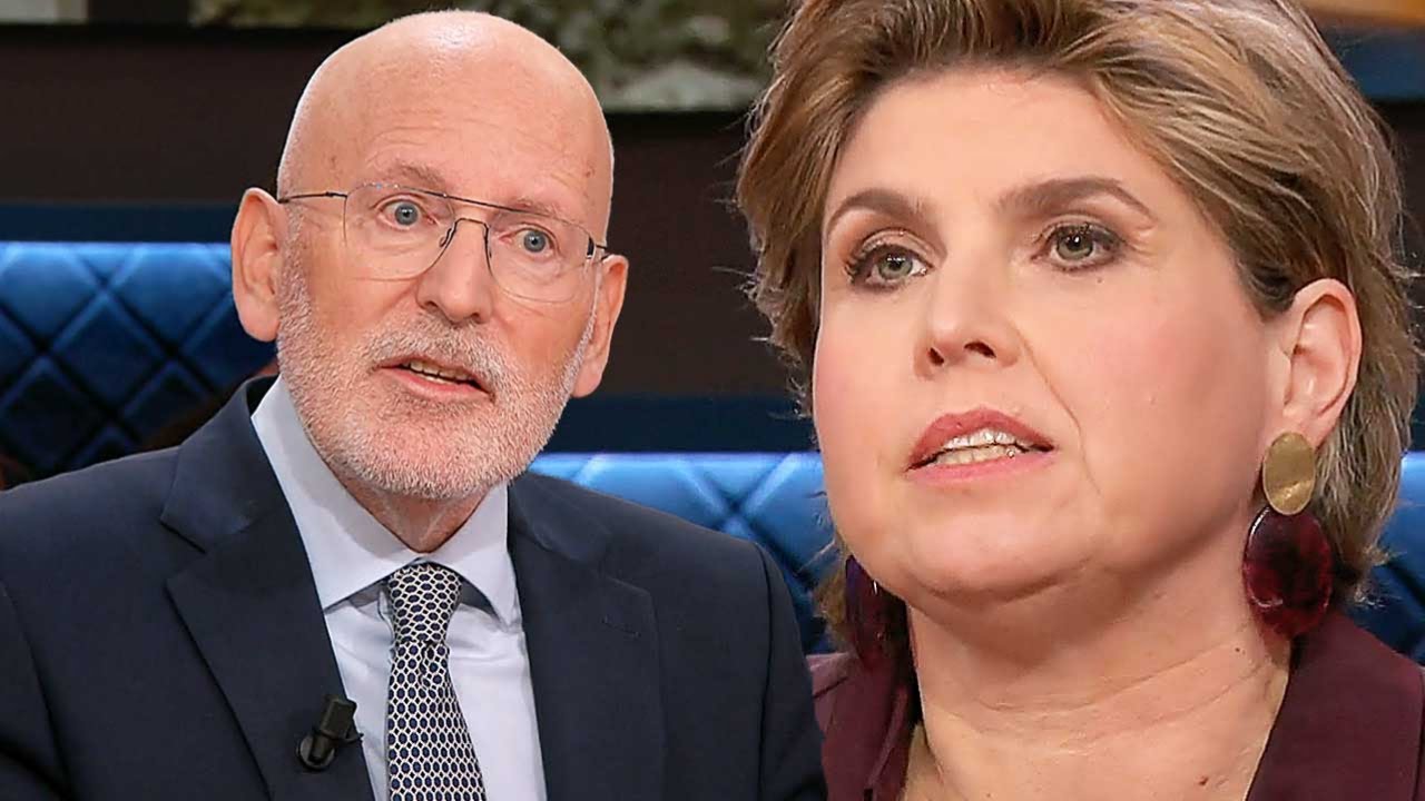 Angela de Jong in Clinch met Frans Timmermans Live op Televisie