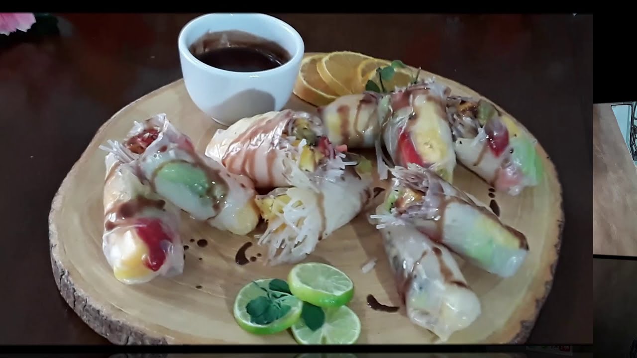 Rollitos Vietnamita de frutas con papel de arroz |Summer fruit rolls |Vegan Gluten Free #elajicito