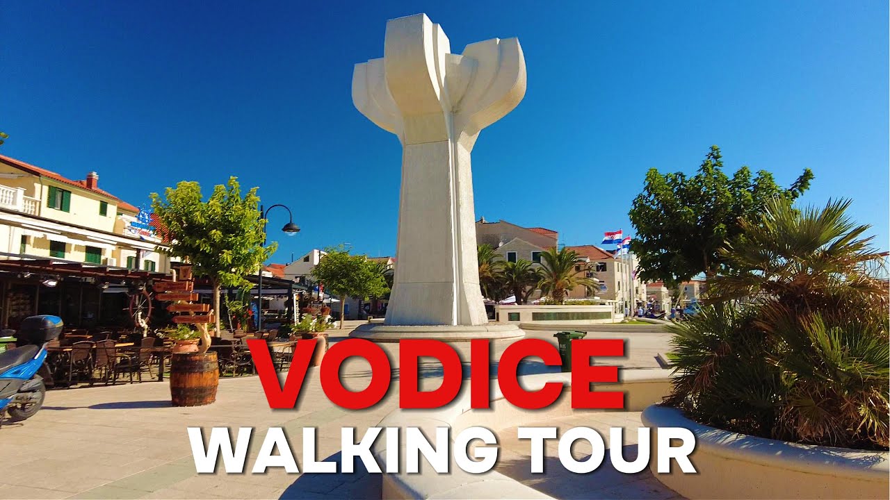 Vodice, Croatia 🇭🇷 | Relaxing 4K Walking Tour Along the Adriatic Coast (Summer Travel)