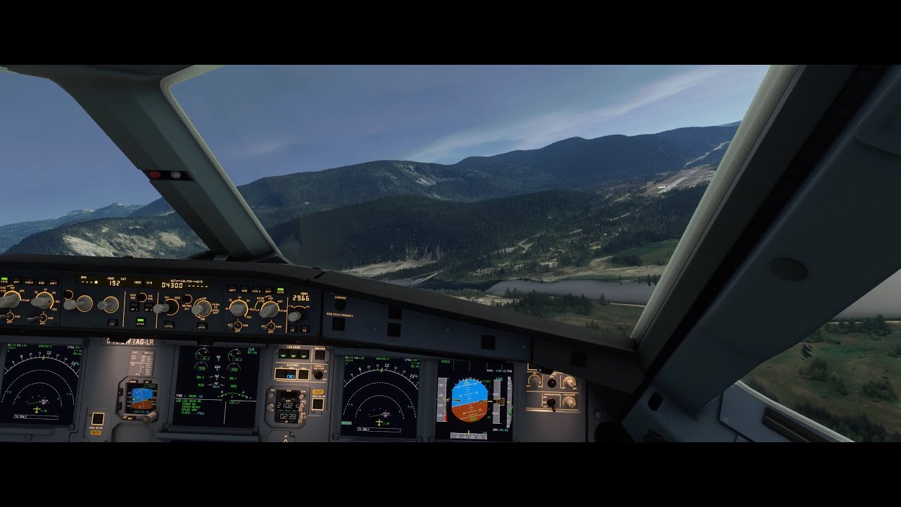 MSFS 2020 - Castlegar West Kootenay circling approach runway 15 | A32NX Exp | Live WX  | 4K | Ultra