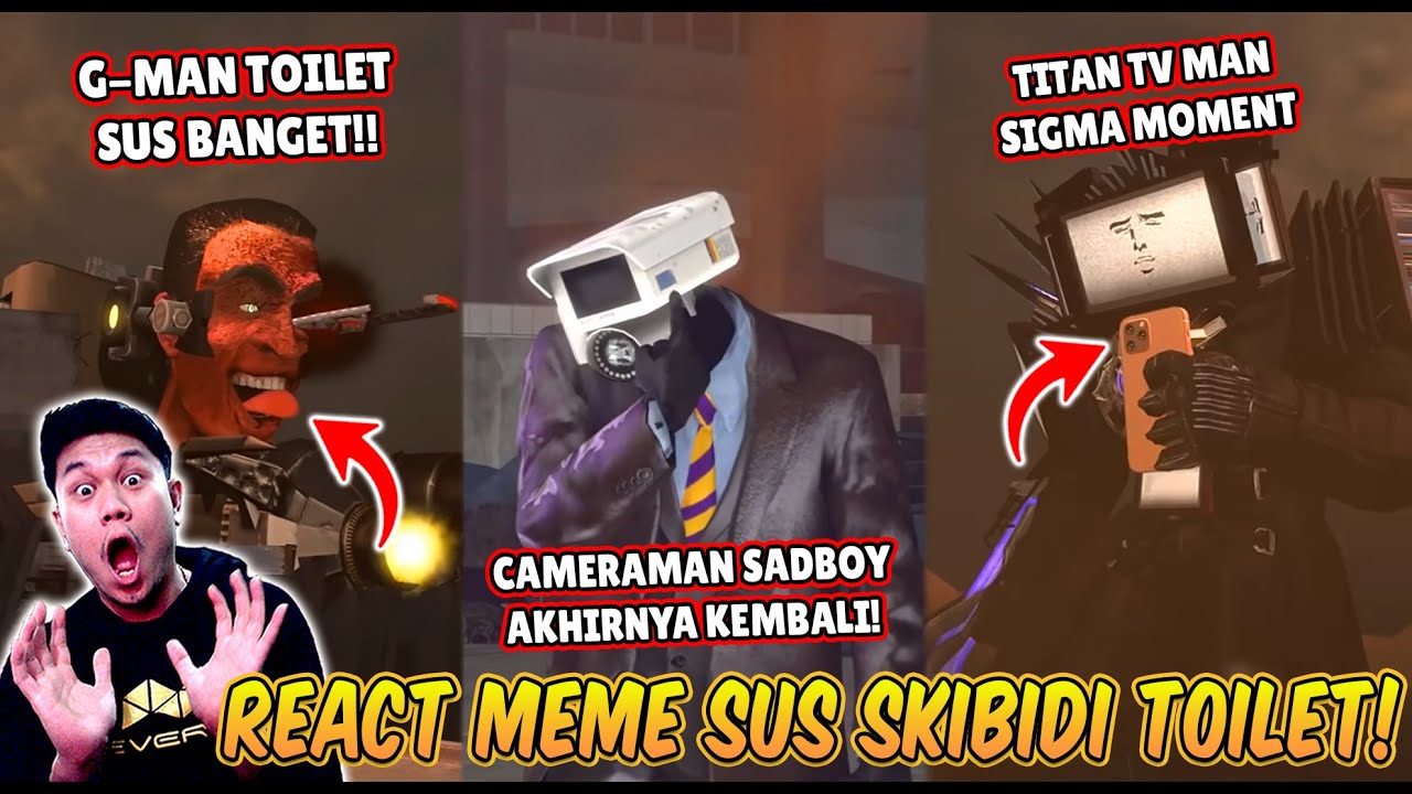 REACTION SEMUA MEME BLOOPERS SUS TERBARU SKIBIDI TOILET @Spidarrund DIJAMIN NGAKAK!