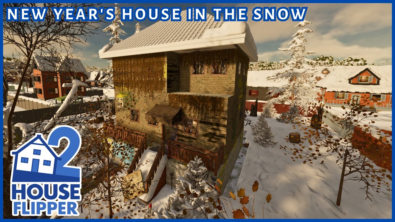 New Year's House in The Snow | House Flipper 2 (custom job, community content)