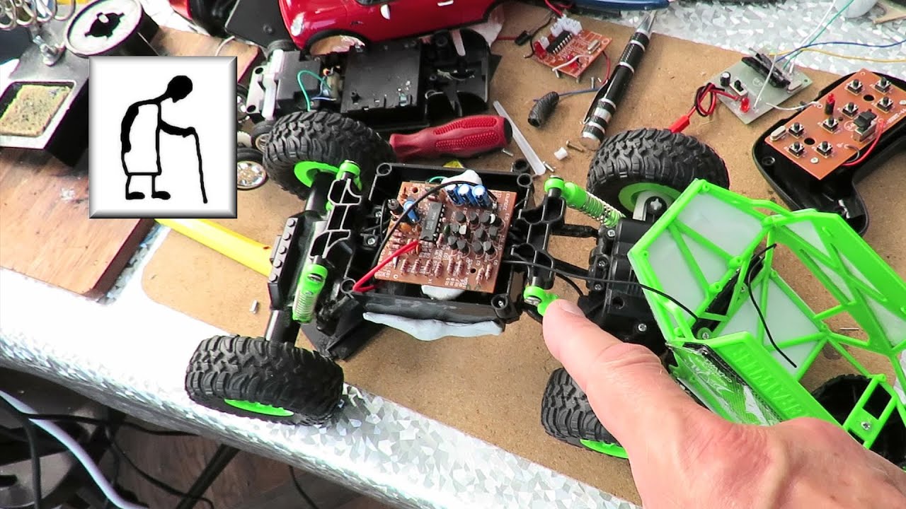 27MHz Receiver swap in 2.4G crawler 5 minute success & FAIL