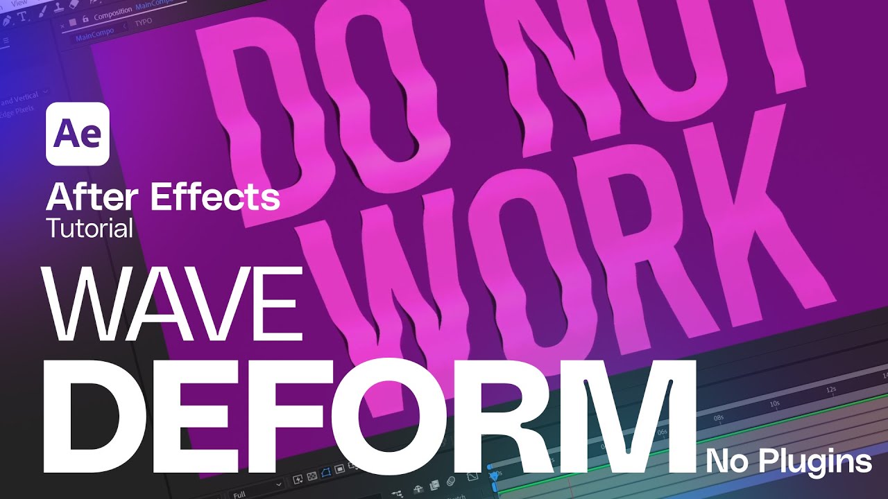 Wave Text Deformation in After Effects (No Plugins)