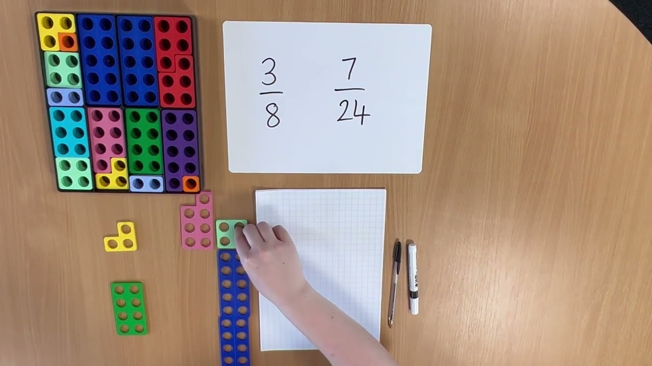 Year 5 - Identifying when fractions are not equivalent - Numicon