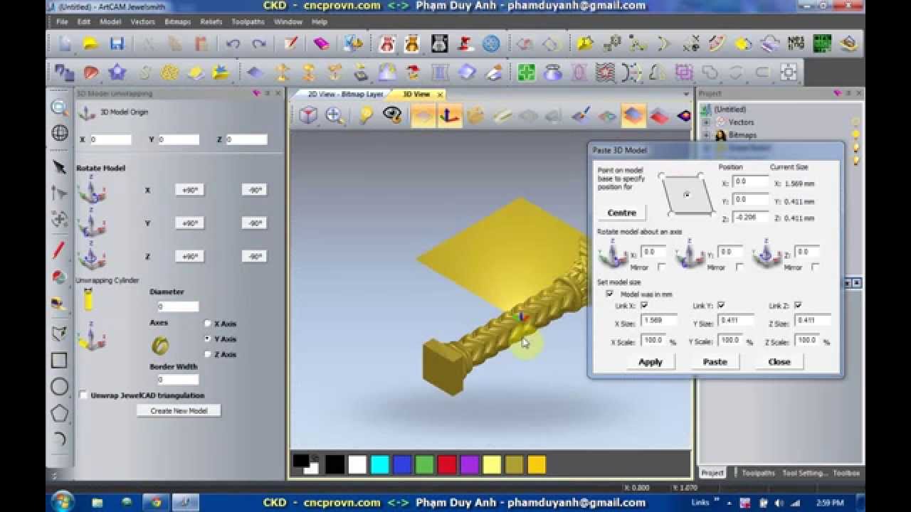 ArtCAM 2010 exercise - Import 3D Model For Unwrapping