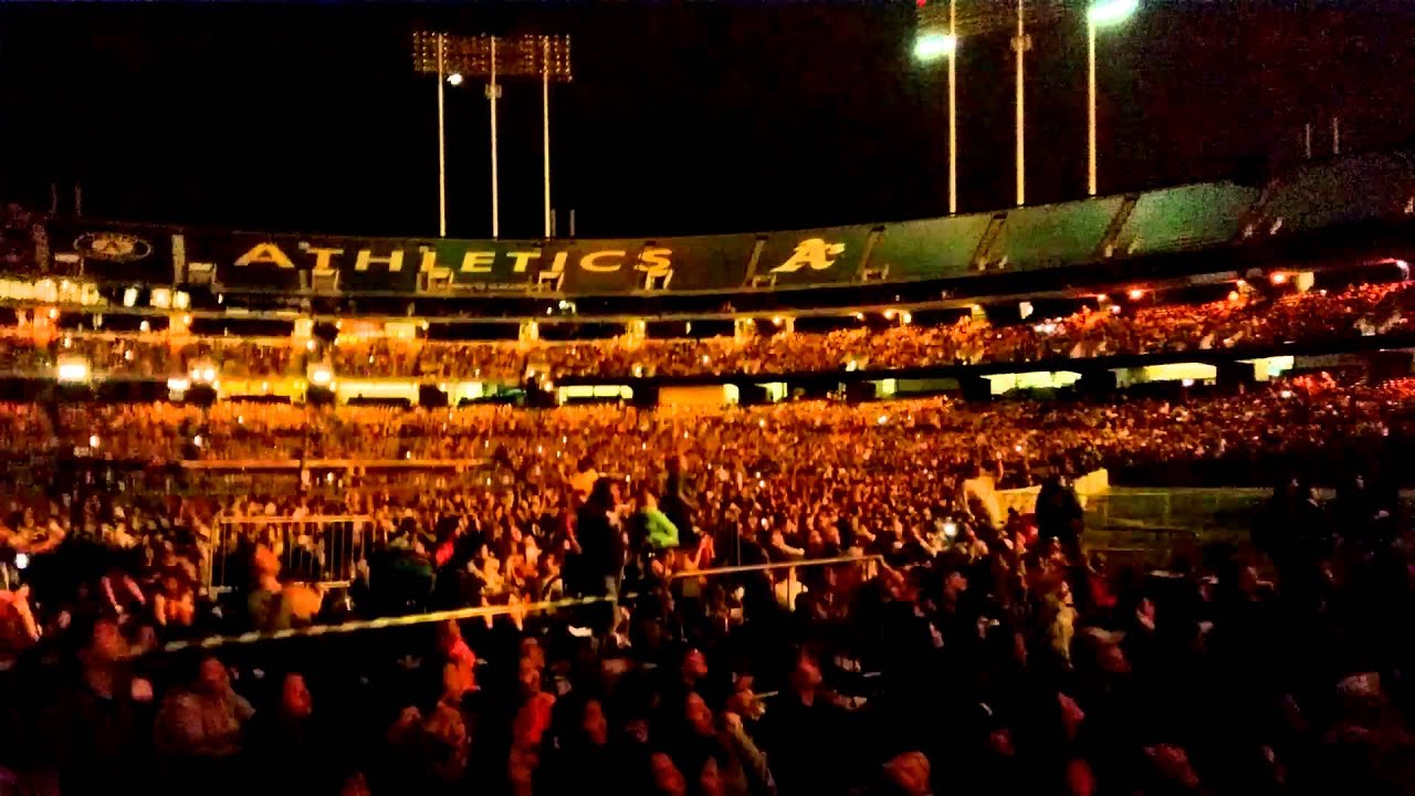 Lights by Journey Fireworks at Oakland As game