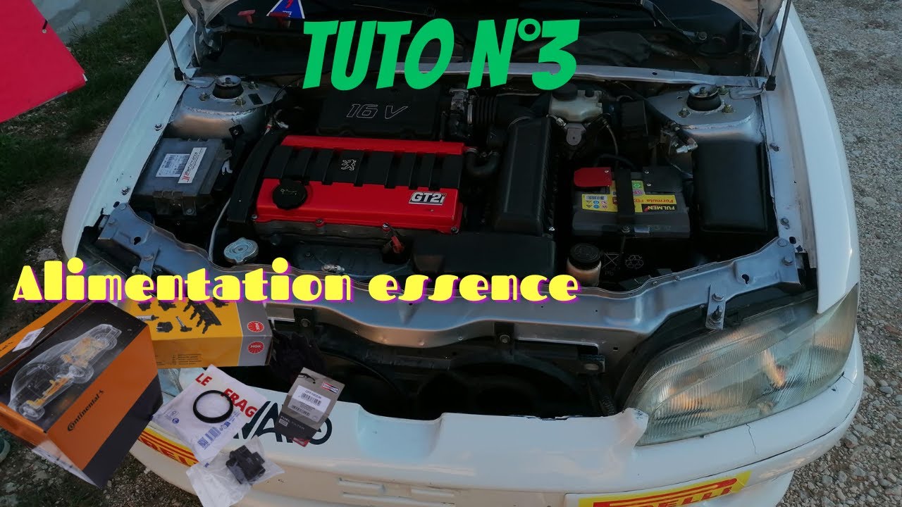 Changement filtre à carburant (essence), relais double, pompe à essence (a finalisé), Peugeot 106