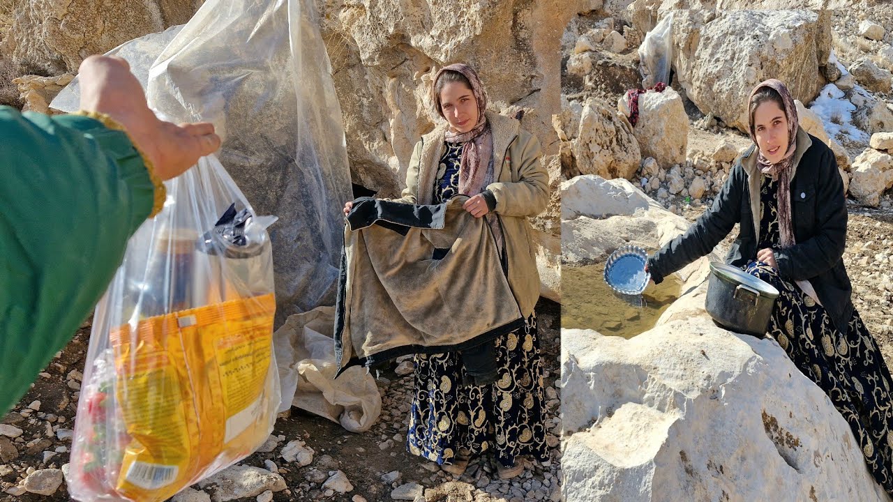 The Kind Operator Helping Pregnant Fatemeh Homeless in the Mountain Cave ❄️🫄⛰️