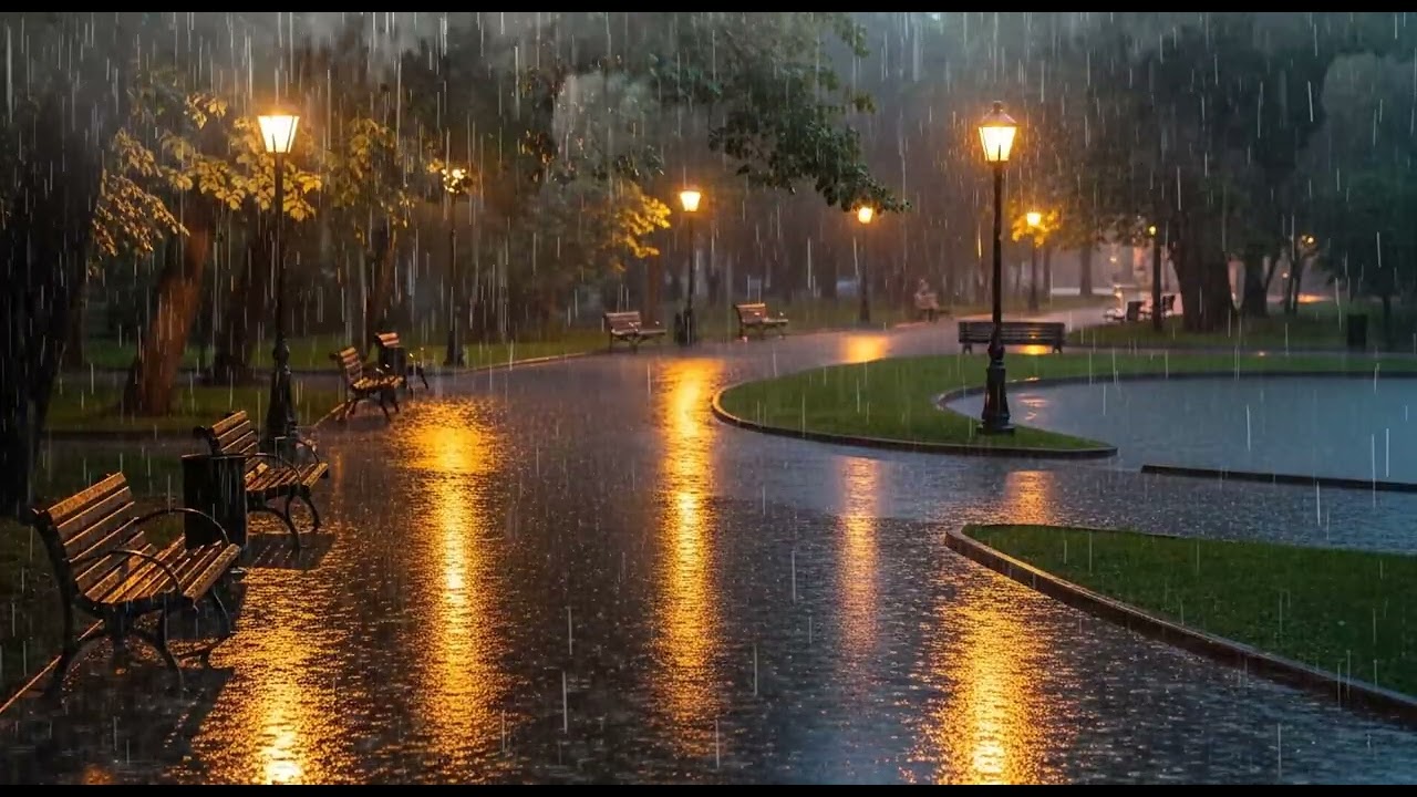 Sleep Within Minutes with Heavy Rain & Night Thunder