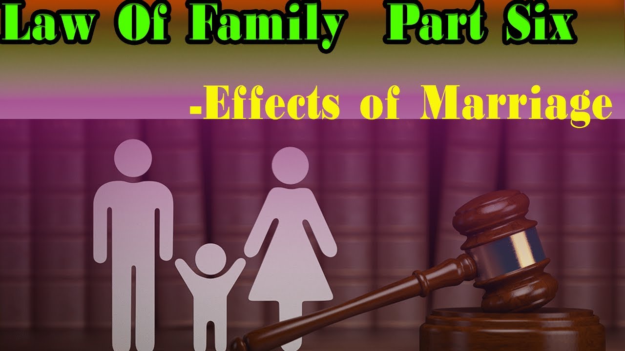 Family Law Part Five/Six  Effects of Marriage