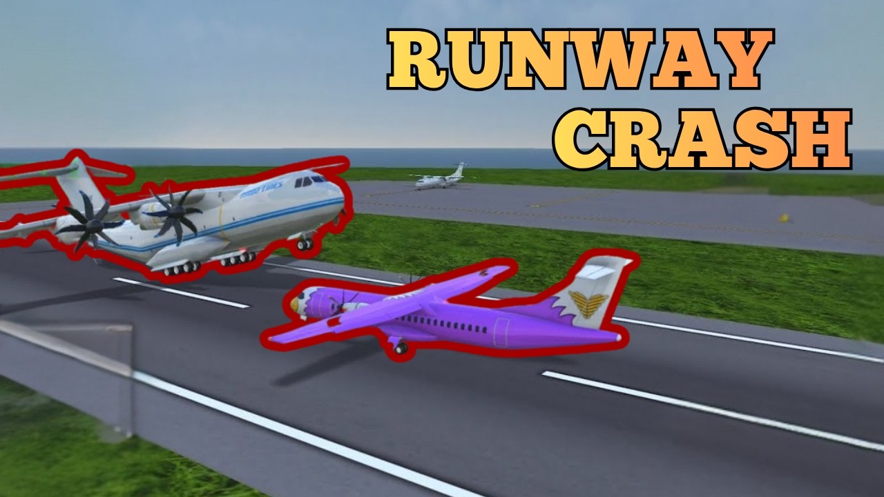 Runway collision compilation in Turboprop Flight Simulator #4