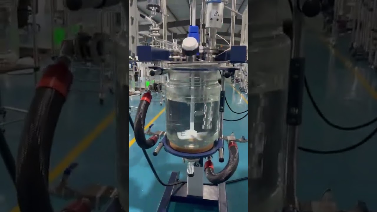 Lifting Type Ultrasonic Glass Reactor #chemicalengineering #glassreactor #laboratoryequipment
