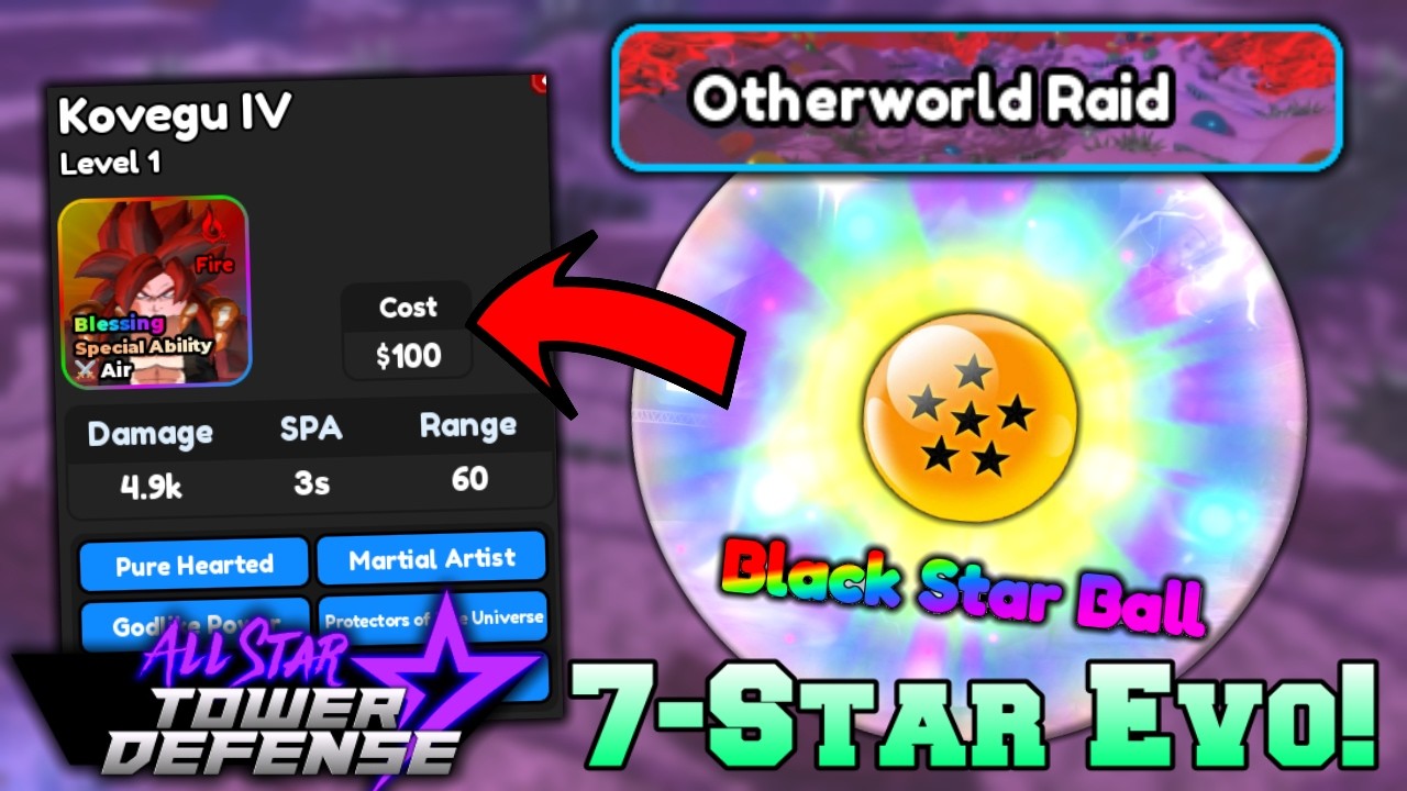 Speedrun Otherworld Raid (7 Star Gogeta) in All Star Tower Defense Roblox