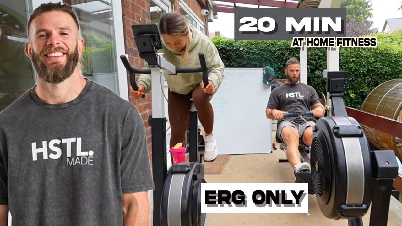 AT HOME FOLLOW ALONG ERG WORKOUT - Garage Gym Training (Day 16)