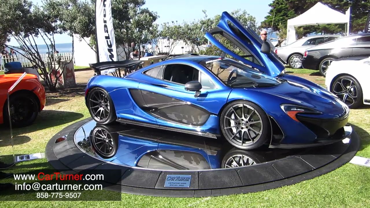 McLaren at the LA Jolla concours on Carturner turntable full 360 view